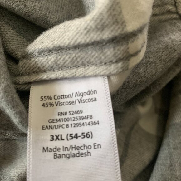 George Cotton Blend Flannel Button Down Long Sleeve Shirt Men's Size 3XL (54-56) - Picture 6 of 6